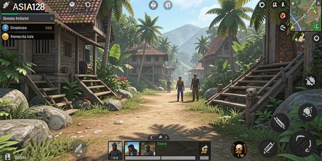 Tampilan gameplay ASIA128 dengan elemen simulasi yang menarik.