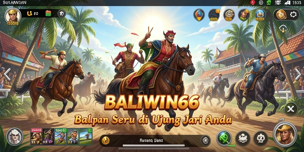 Gameplay BALIWIN66 dengan balapan seru dan kendaraan yang bertenaga.