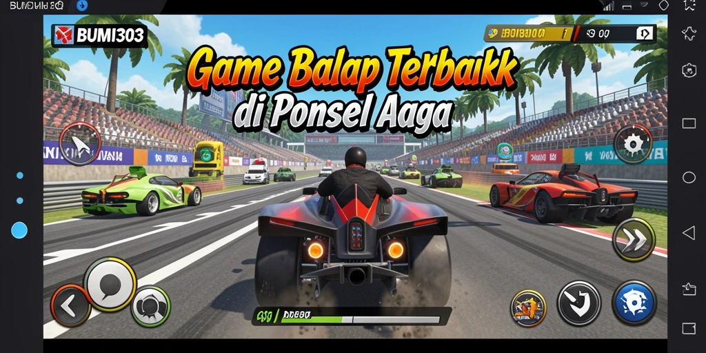 Tampilan gameplay BUMI303 yang menarik dan penuh aksi balap.