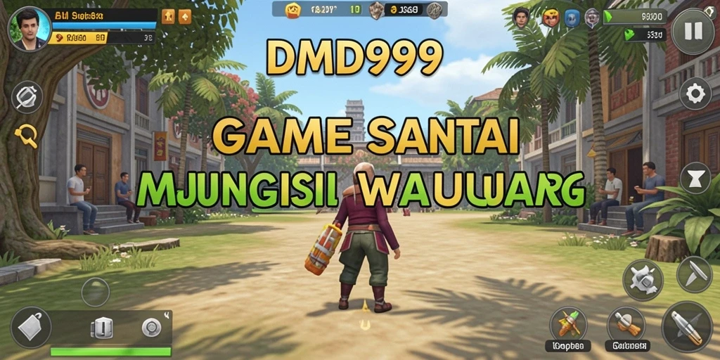 Screenshot DMD999 menampilkan gameplay santai dan penuh warna.