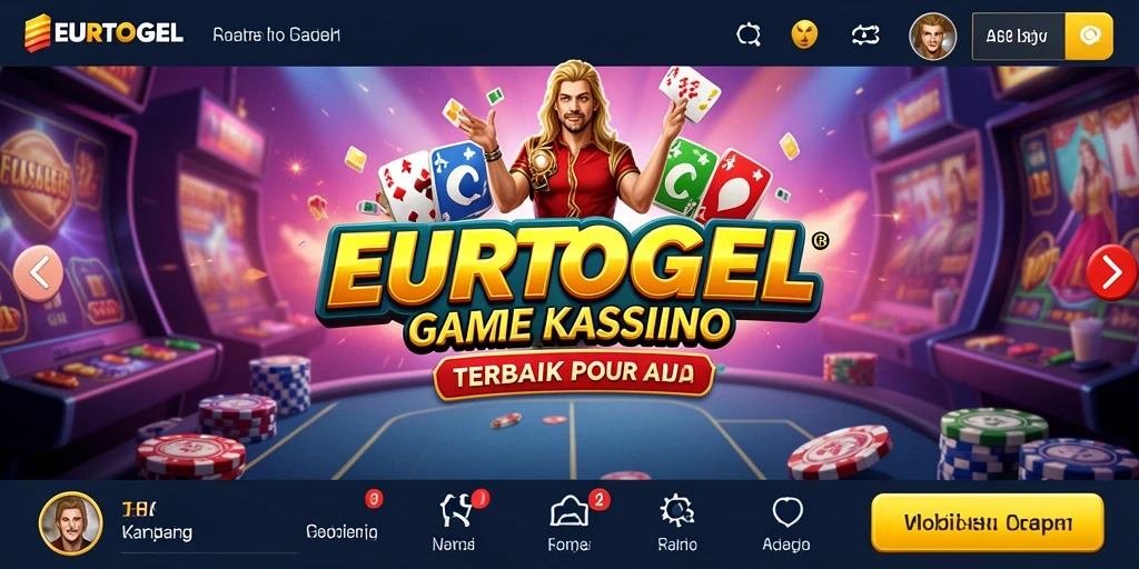 Tampilan gameplay menarik dari EUROTOGEL dengan suasana Kasino yang nyata.