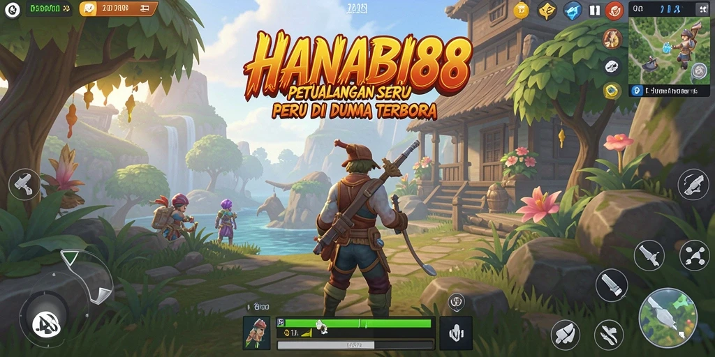 Tangkapan layar utama HANABI88 menampilkan aksi seru dalam dunia terbuka.