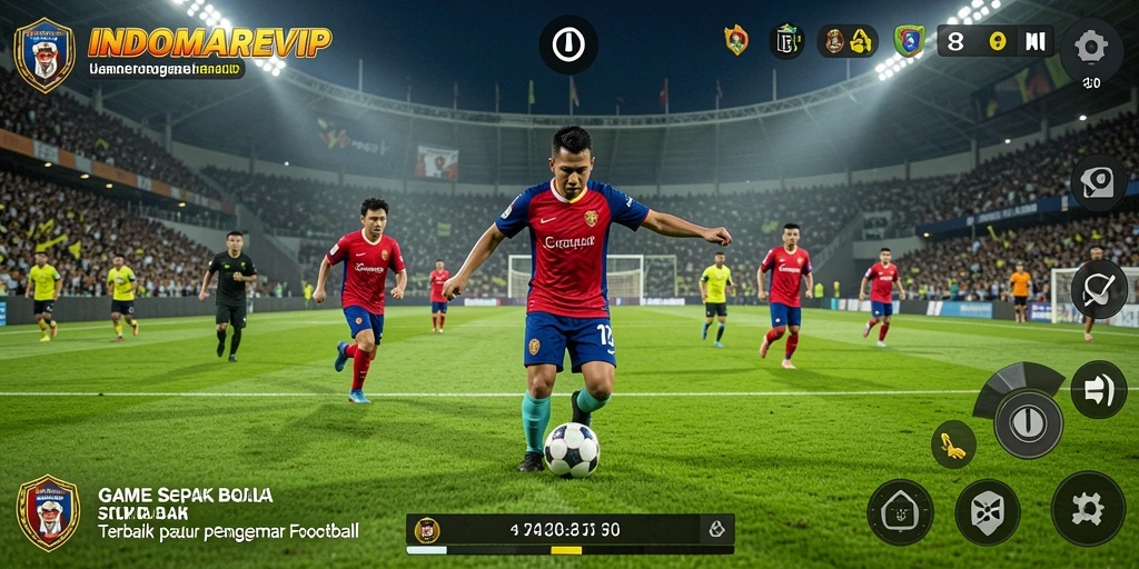 Tampilan gameplay INDOMAREVIP yang menegangkan dalam pertandingan sepak bola.
