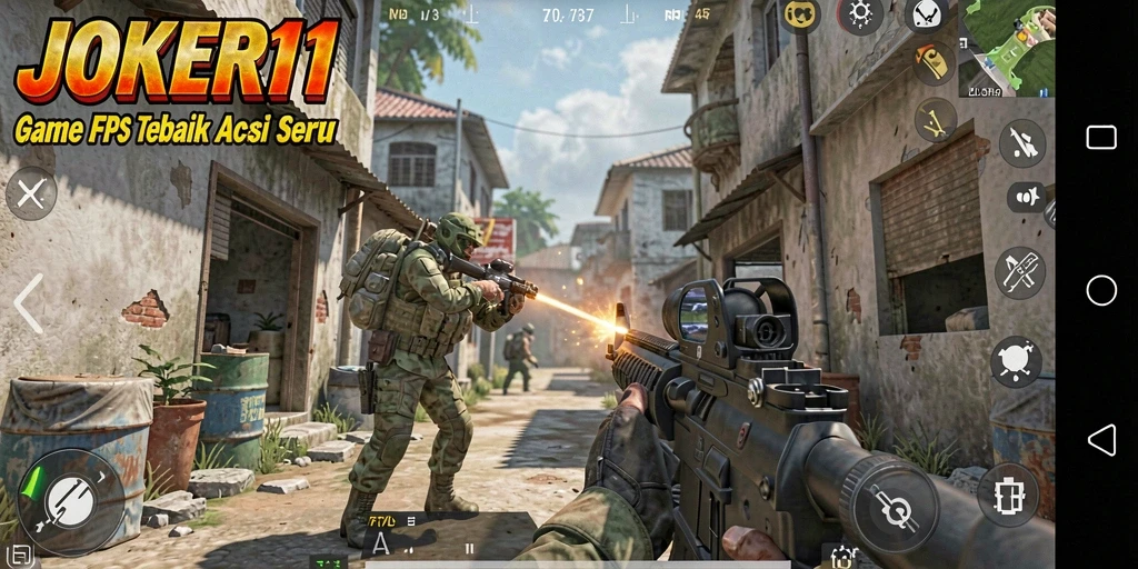 Tampilan gameplay menarik dari JOKER11 dengan aksi menembak yang mendebarkan.