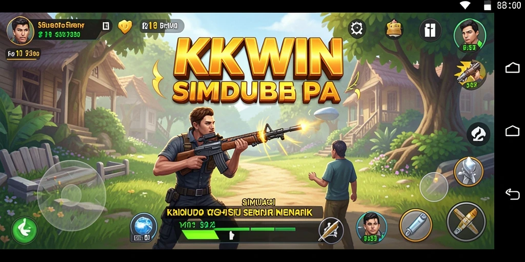 Screenshot utama KKWIN menampilkan gameplay simulasi yang menarik dan menyenangkan.