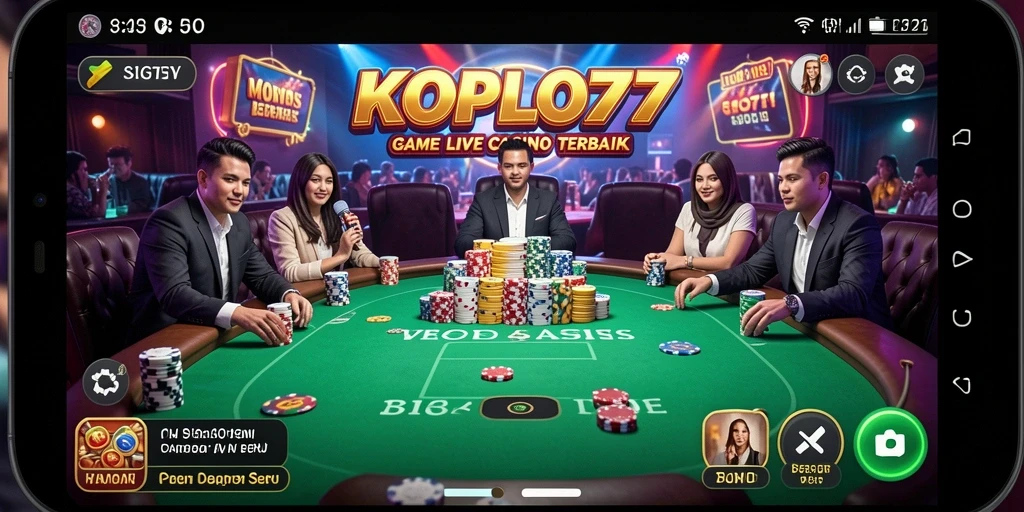 Tampilan menarik dari gameplay Live Casino KOPLO77 dengan dealer langsung.