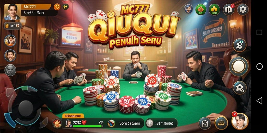 Screenshot utama MC777 menampilkan gameplay QiuQiu yang seru dan menantang.