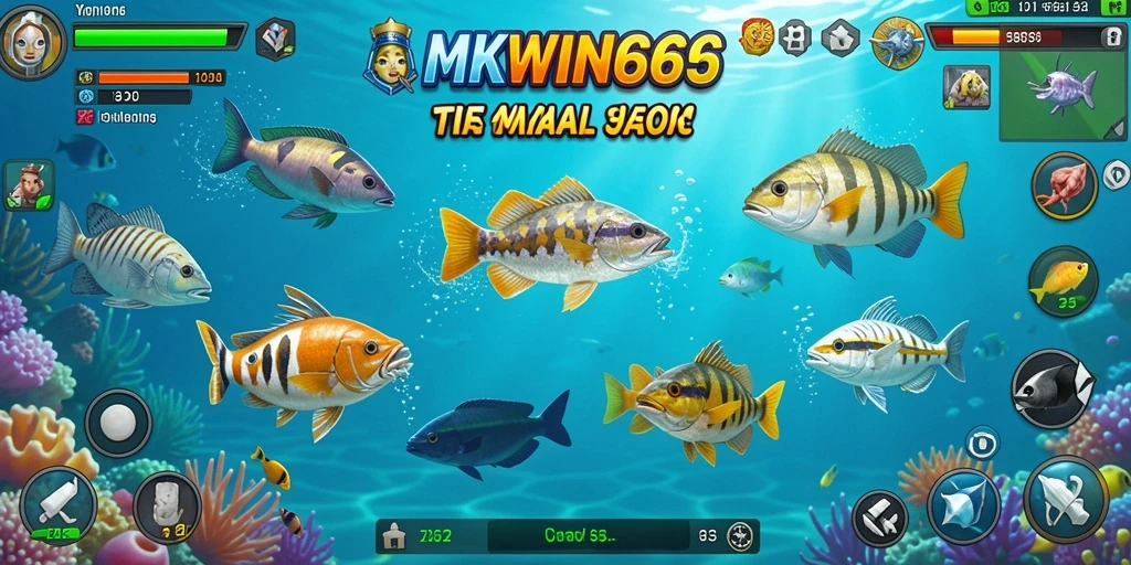 Tampilan gameplay MKWIN666 dengan suasana bawah laut yang menawan.
