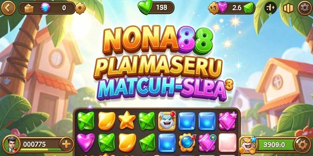 Gameplay seru NONA88 yang penuh warna dan tantangan Match-3.