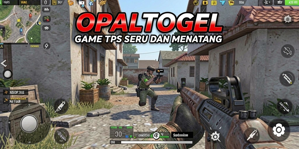 Screenshot gameplay OPALTOGEL menampilkan pertempuran intens dalam pemandangan yang epik.