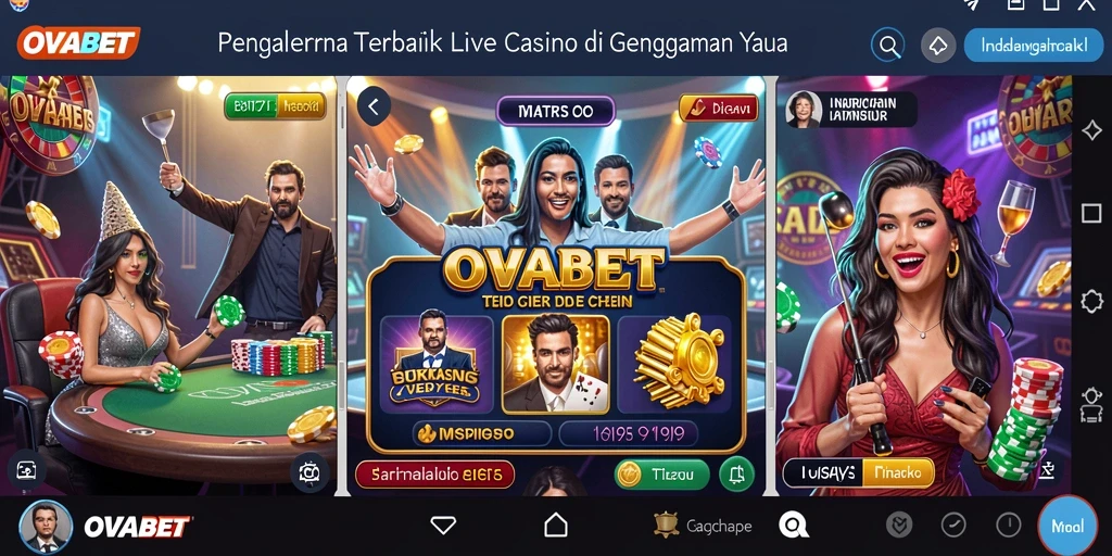 Tampilan gameplay nyata dari Live Casino di OVABET yang menarik dan interaktif.