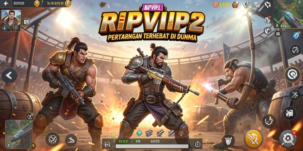 Intensitas pertarungan dalam RPVIP2 di setiap sudut peta Battle Royale.
