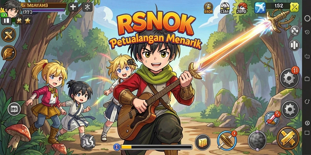 Gameplay RSNOK yang menarik dengan karakter Anime menawan.
