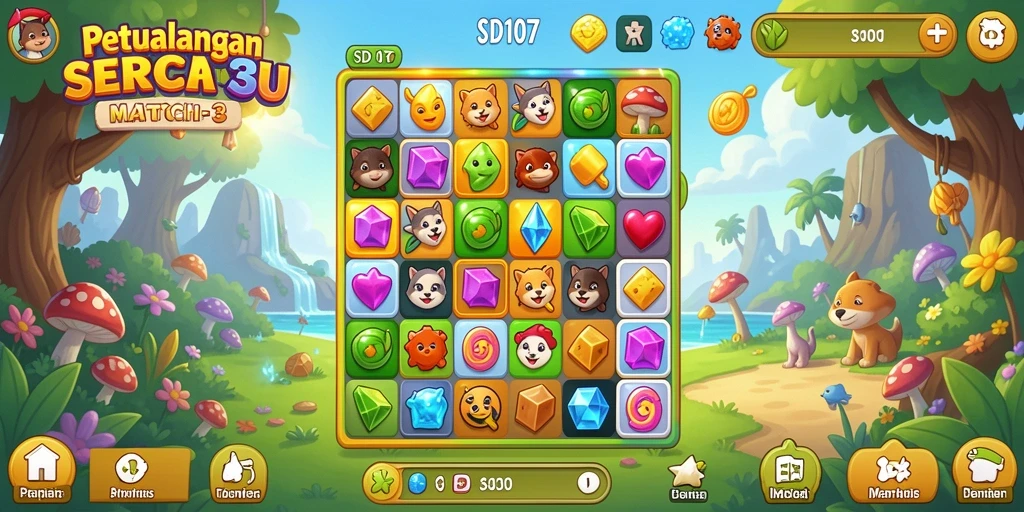 Tampilan menarik dari gameplay <strong>SD107</strong> yang penuh warna dan tantangan.