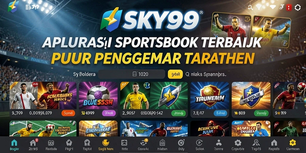 Tampilan screenshot SKY99 yang menunjukkan fitur taruhan sportsbook.