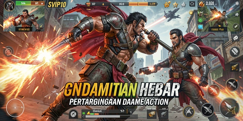 Tampilan gameplay Action yang mendebarkan dan penuh aksi.