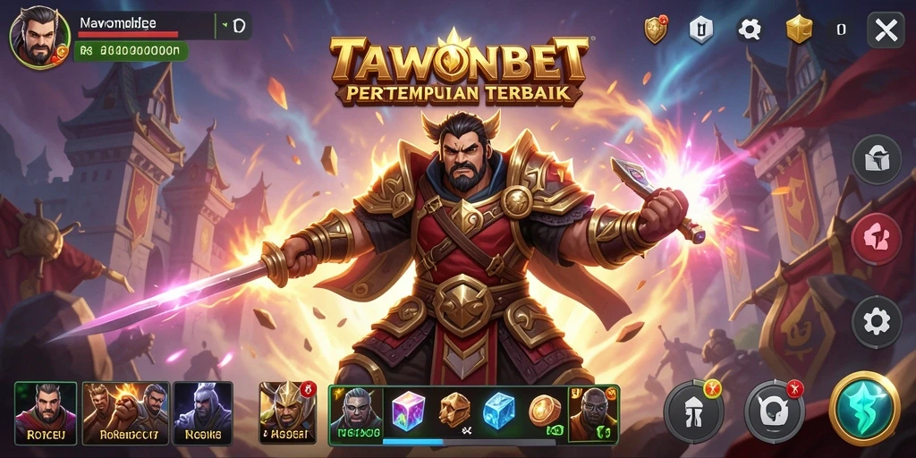 Gameplay TAWONBET dengan aksi seru di arena pertempuran.
