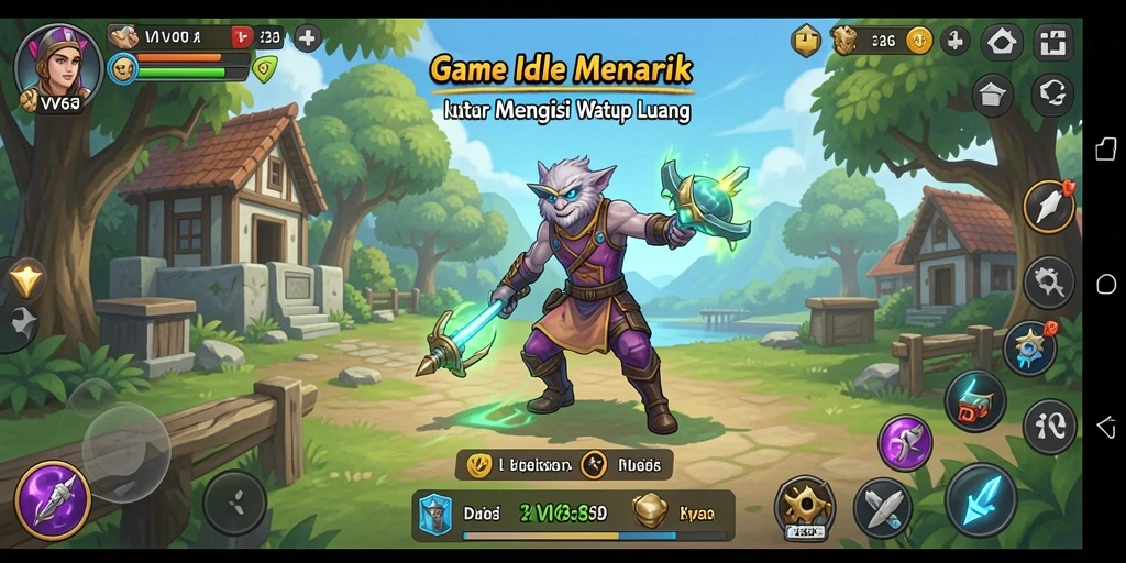 Screenshot gameplay <strong>VV62</strong> menampilkan keseruan dalam permainan Idle.